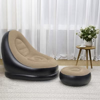 2 in 1 Inflatable Sofa with Footstool