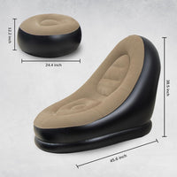 2 in 1 Inflatable Sofa with Footstool