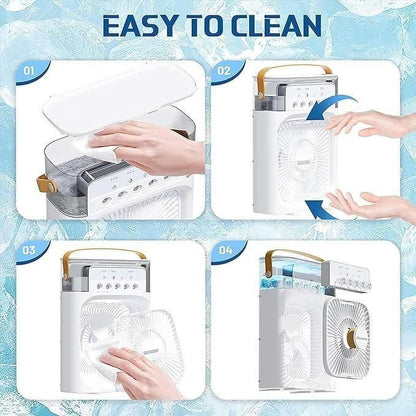Portable Mini Cooling Fan – USB Rechargeable | Personal Table Fan | for Home, Office & Travel | 3-Speed Adjustable | Silent Operation