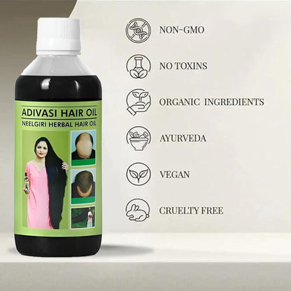 Adivasi Neelgiri Herbal Hair Oil 125ML BUY 1 GET 1 FREE