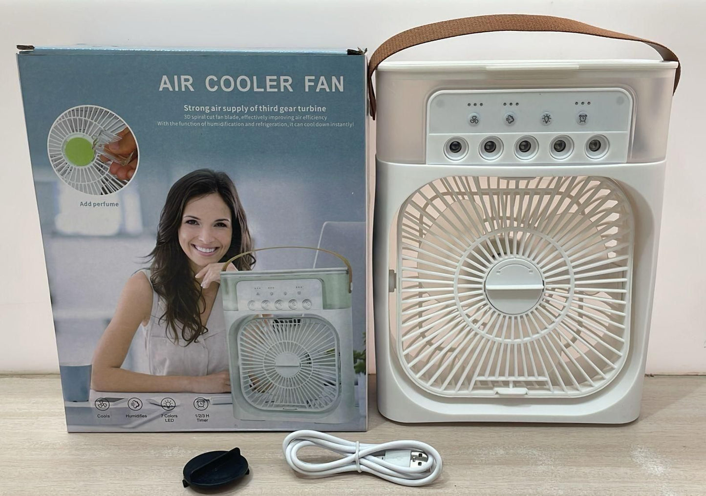 Portable Mini Cooling Fan – USB Rechargeable | Personal Table Fan | for Home, Office & Travel | 3-Speed Adjustable | Silent Operation