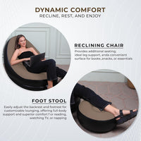 2 in 1 Inflatable Sofa with Footstool